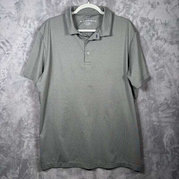 Mizzen+Main Phil Mickelson Gray Polo Shirt XL Performance Stretch - Picture 1 of 5
